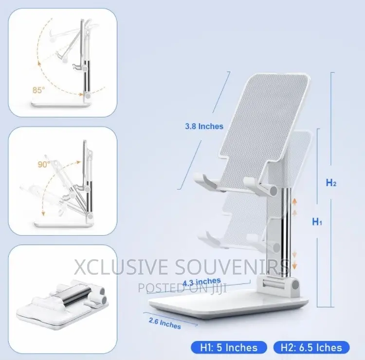 Height Adjustable Cell Phone Holder Fully Foldable