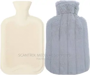 Rubber Transparent Hot Water Bottle 2 Liter With Knit Cover