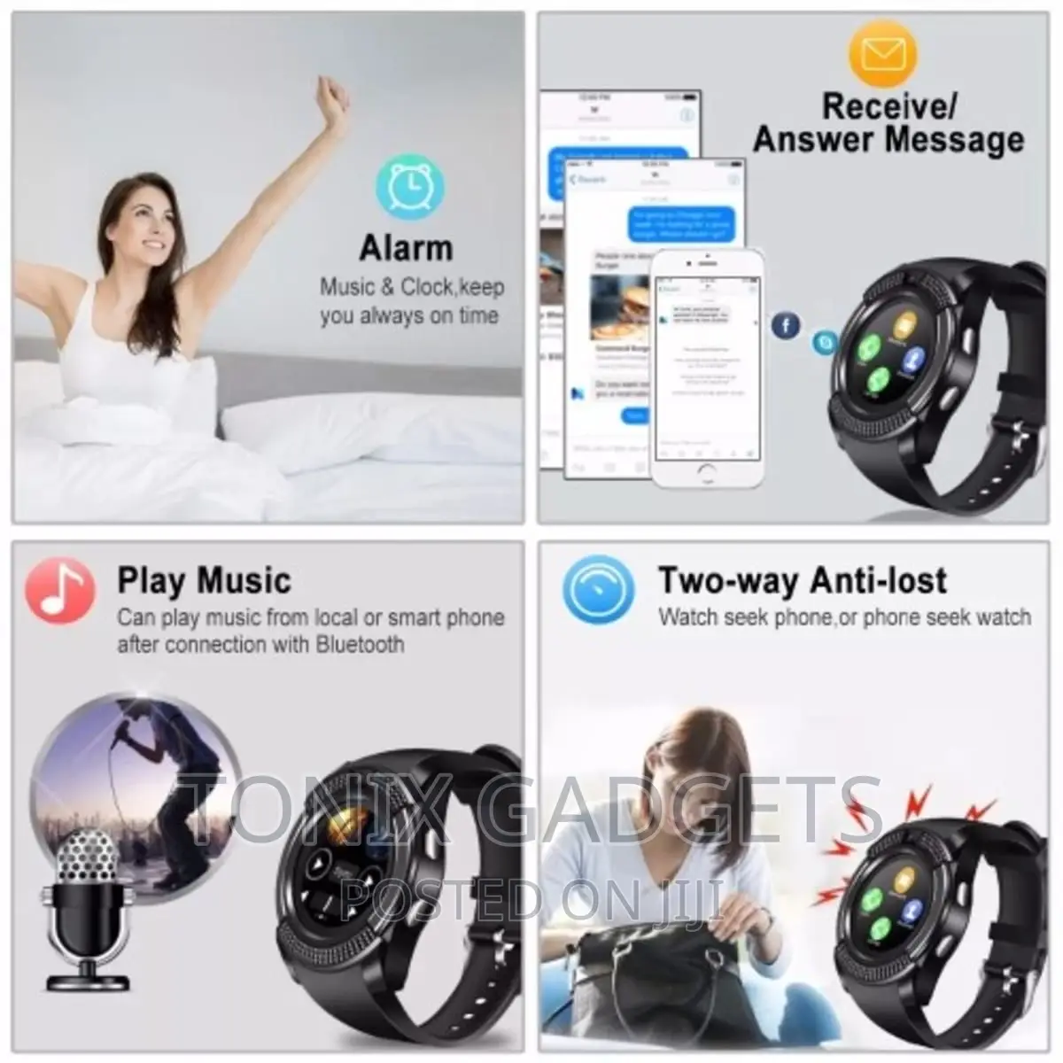 V8 Full Screen Smartwatch With Sim Card Slot