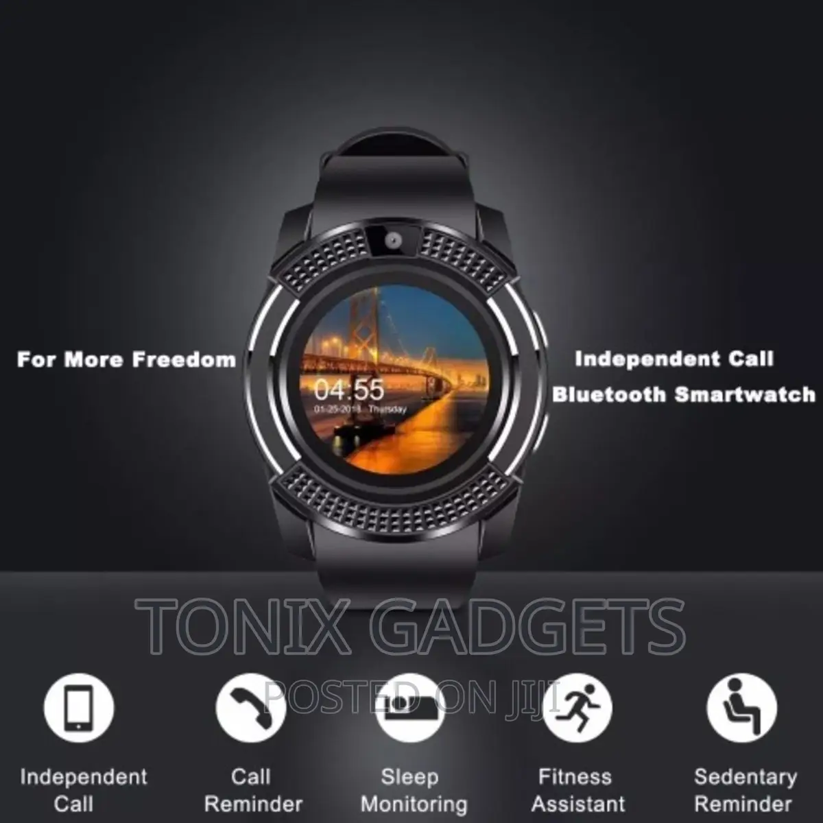 V8 Full Screen Smartwatch With Sim Card Slot