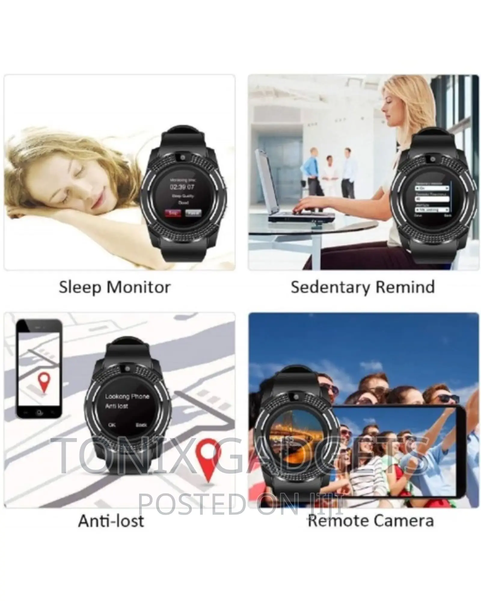 V8 Full Screen Smartwatch With Sim Card Slot