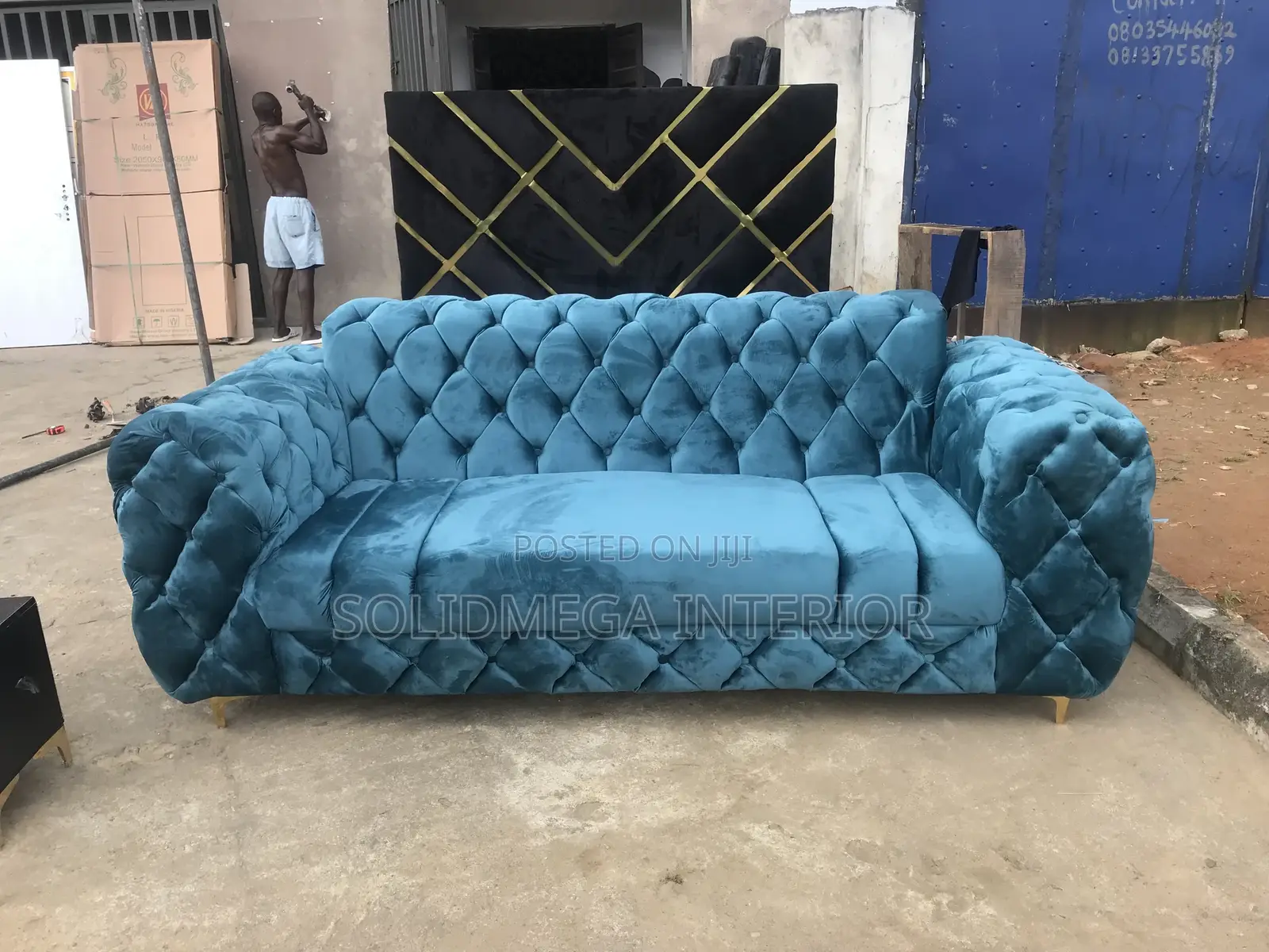 Solid Interior Single 3 Seater