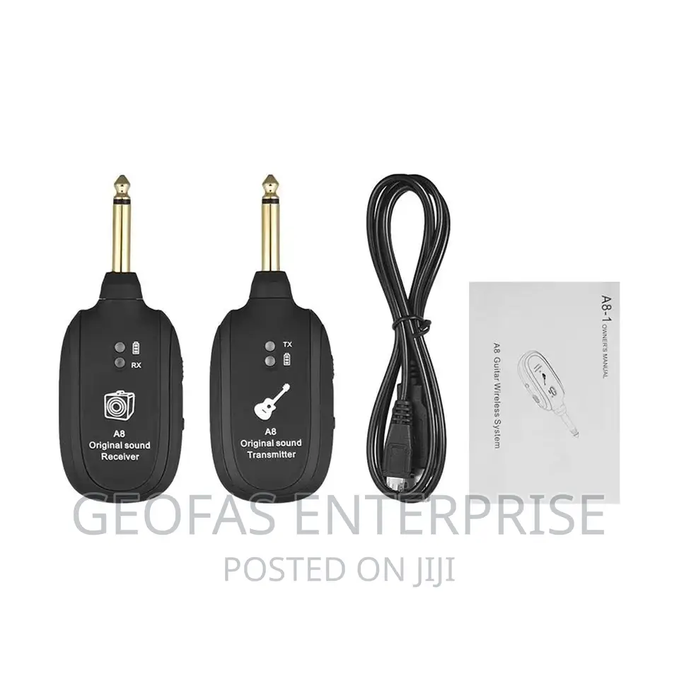 Wireless Guitar Transmitter Receiver Set UHF A8 730mhz 50m