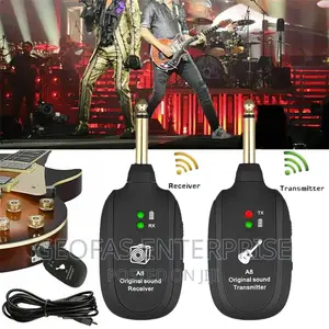 Wireless Guitar Transmitter Receiver Set UHF A8 730mhz 50m