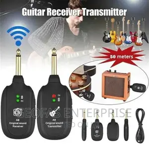 Wireless Guitar Transmitter Receiver Set UHF A8 730mhz 50m