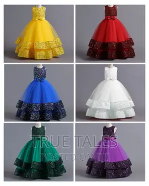 Girls Sequins Ballgown Cinderella Dresses Ages 4 To 11 Years