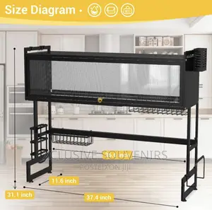 Over the Sink Dish Drainer Drying Rack
