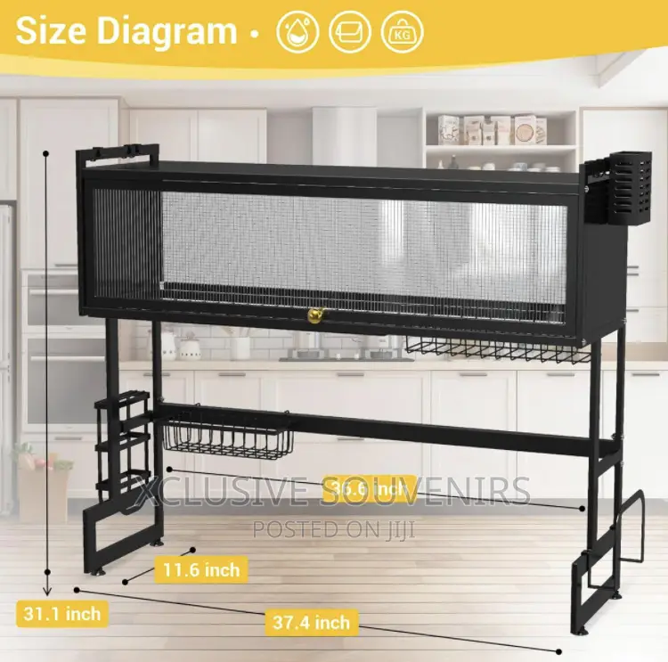 Over the Sink Dish Drainer Drying Rack