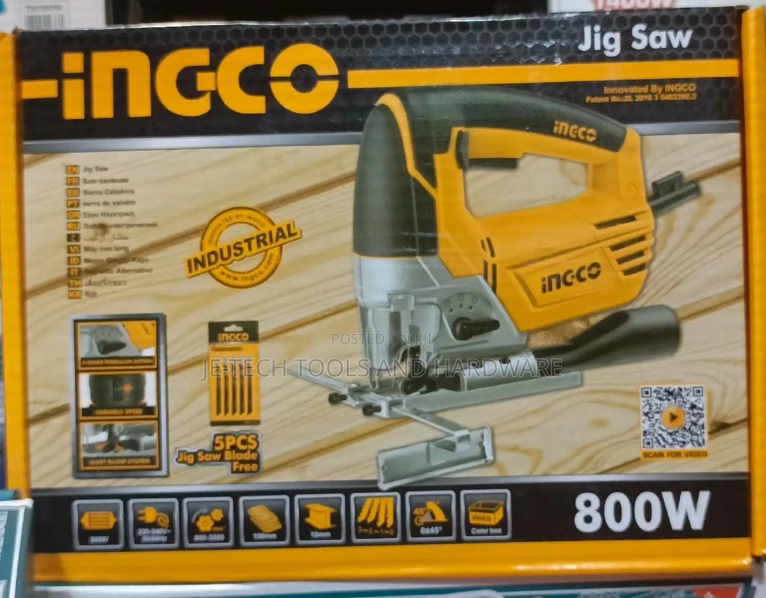 Ingco Electric Jigsaw With 6 Variable Speed - 800w