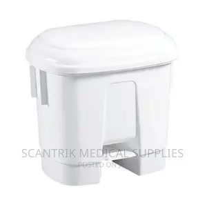 White 30L Double Sided Pedal Bin