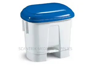 Derby Plastic Pedal Bin 30 Litre White/Blue
