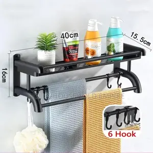 Single Layer Wall Mounted Bathroom Rack