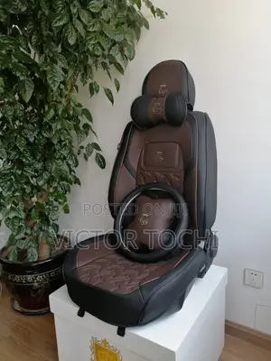 Quality Leather Seat Cover Brown/Black