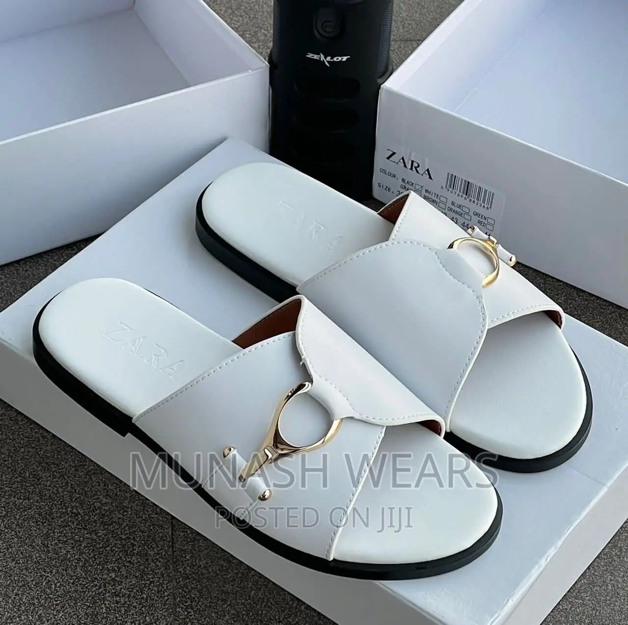 Zara Leather Slippers