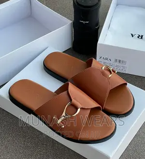 Zara Leather Slippers