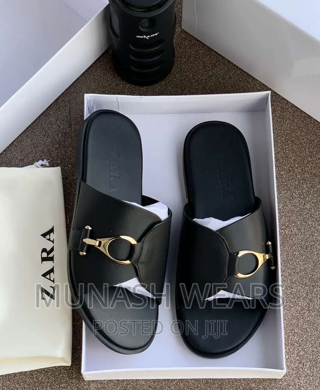Zara Leather Slippers