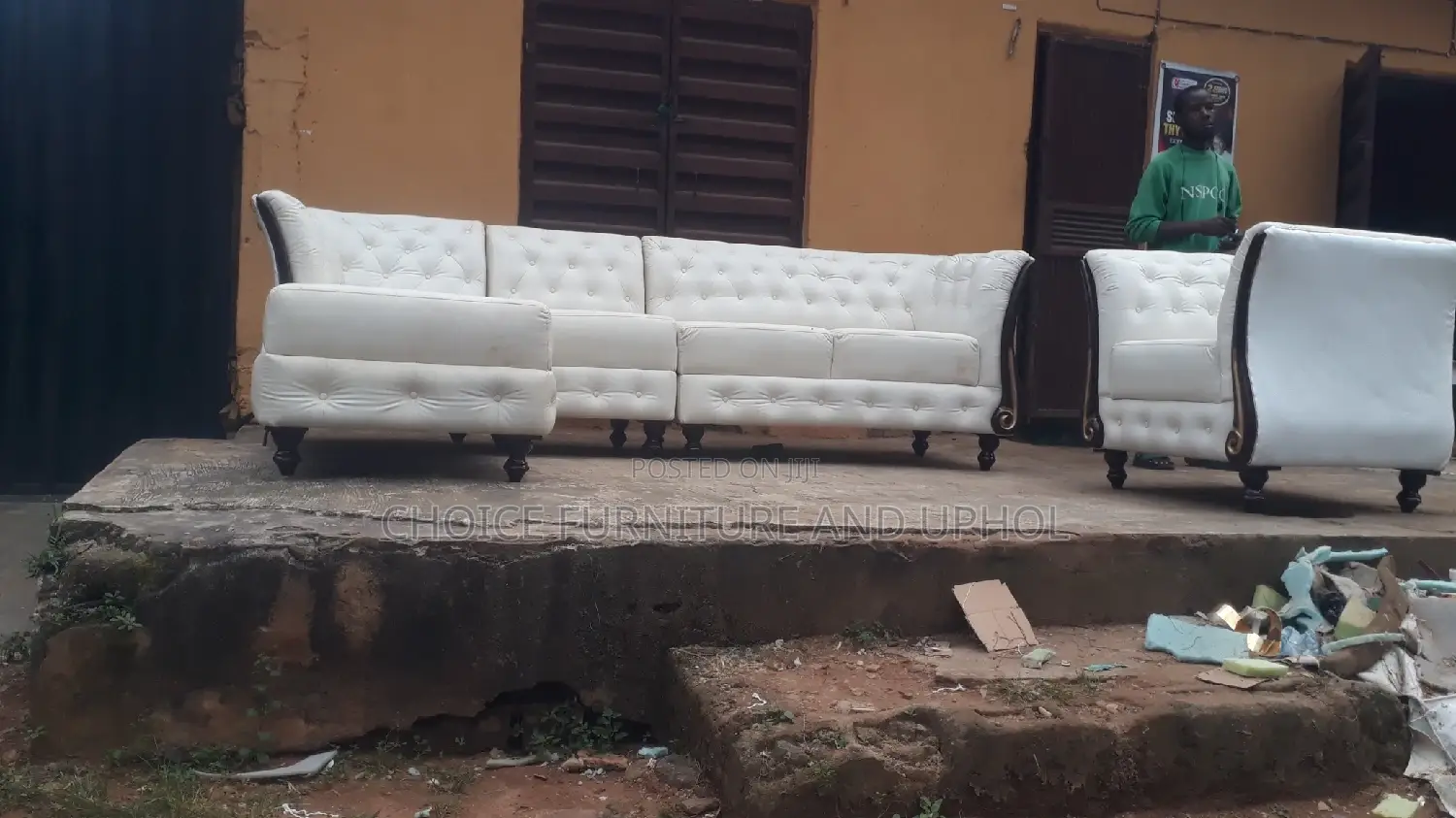 Sofa Set of Chair Corner Unit Plus One Single