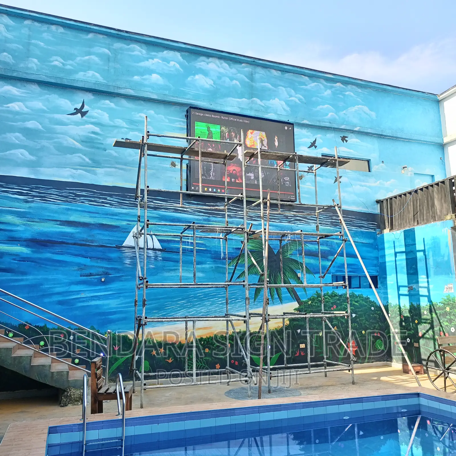 Pool Screen Video Display Led P4 Outdoor 10ft by 7ft