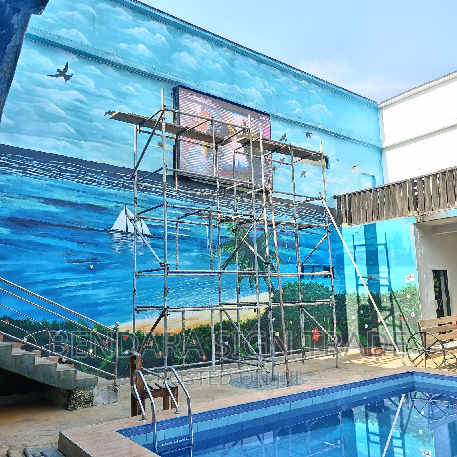 Pool Screen Video Display Led P4 Outdoor 10ft by 7ft