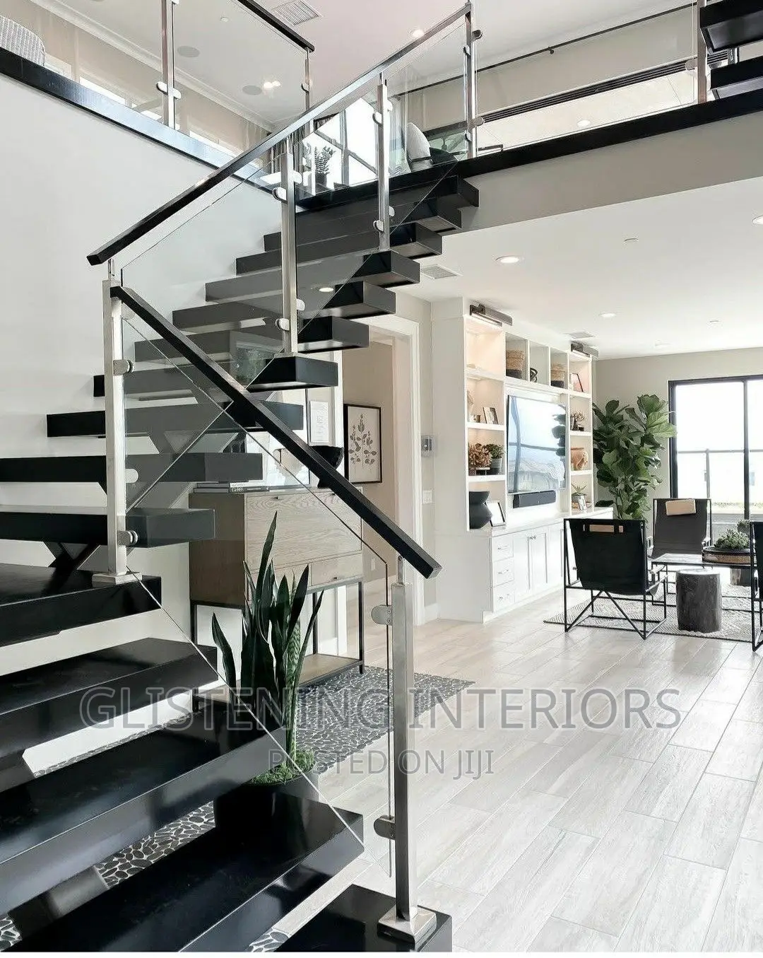 Staircase Glass and Handrail