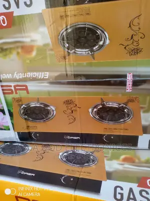 QASA Gas Cooker QGC- 2BG Lotus Double Tube Burner.