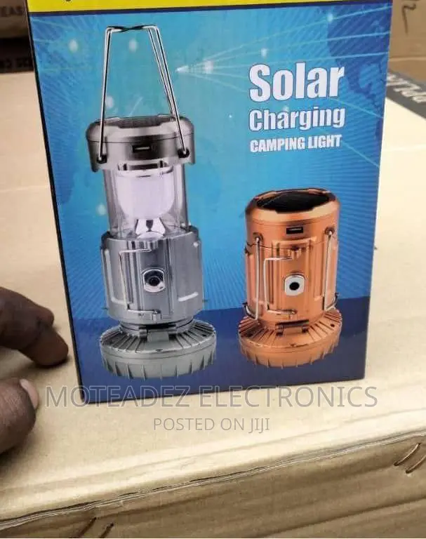 Solar And Electric Rechargeable Camping Light Fan With USB