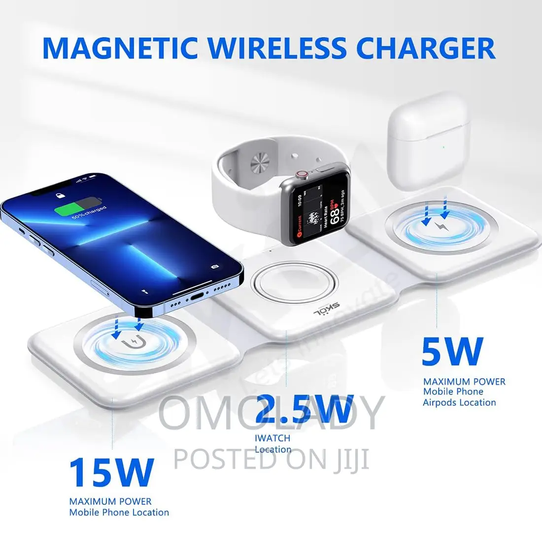 3 in 1 Wireless Charger - White