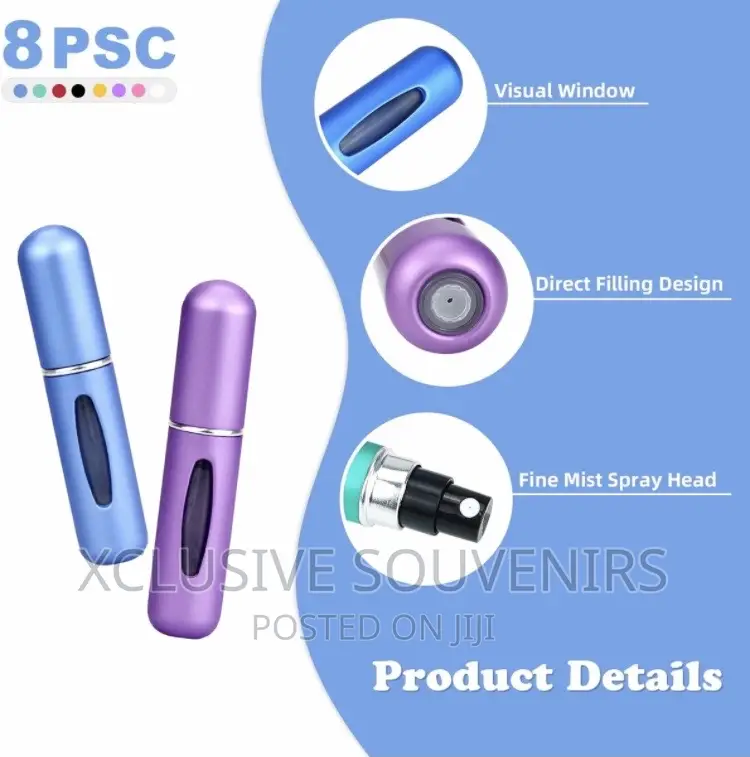4pcs 5ML Portable Mini Pocket Perfume Atomizer Bottle Spray