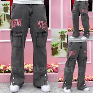Denim Quality Baggy Straight Stock Jeans Trouser
