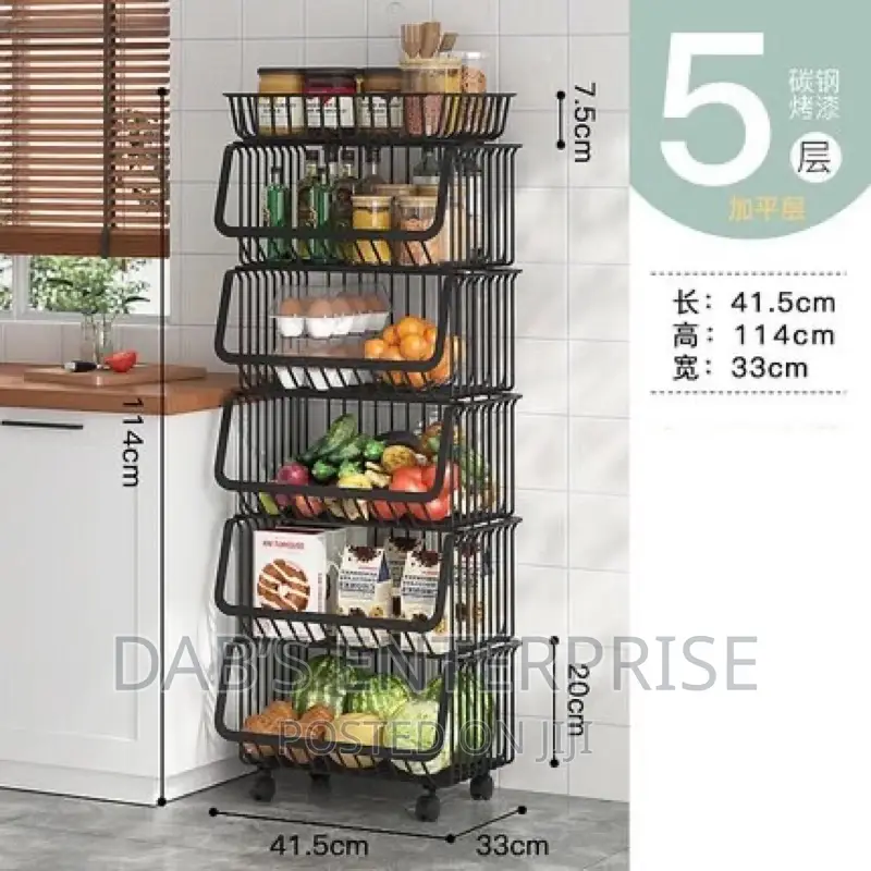 Multifunctional Kitchen Movable Kitchen Rack