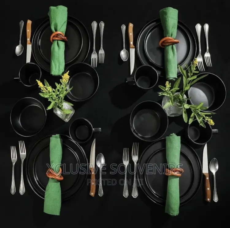 16pcs Stoneware Dinnerware Set, Service of 4
