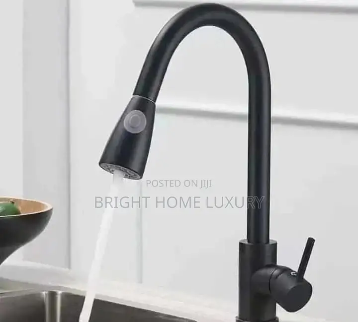 Black Pull Out Kitchen Sink Mixer Tap
