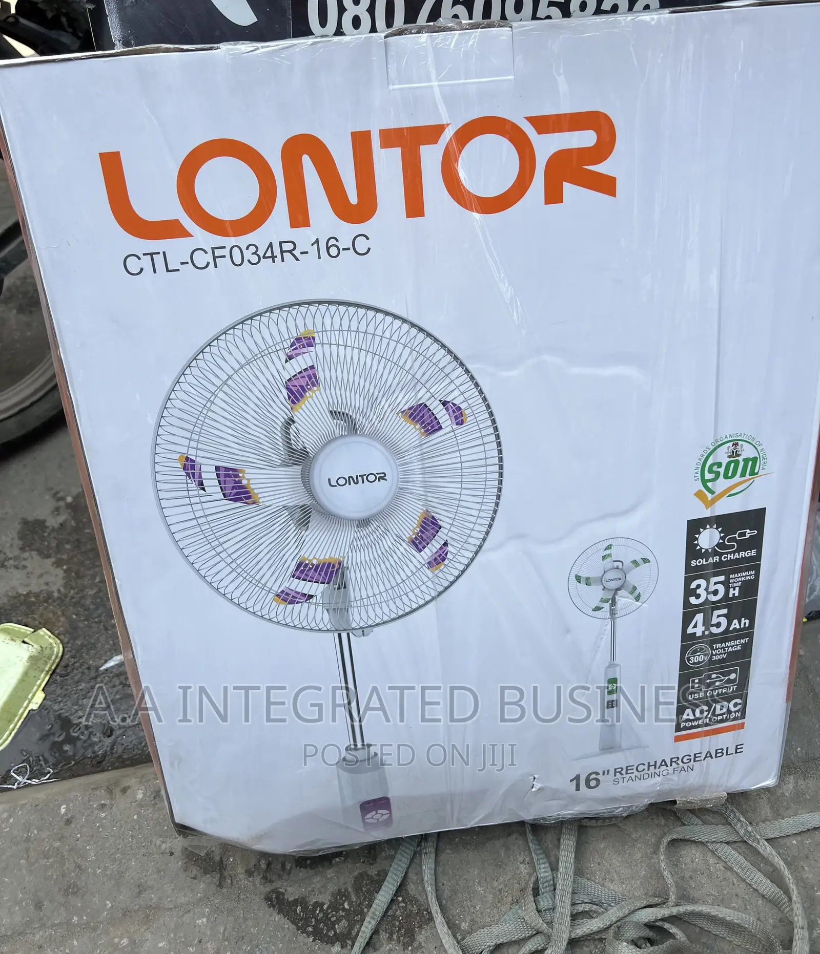 LONTOR Standing Fan 16”