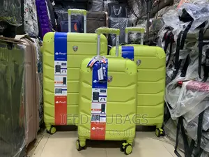 Photo - Set of Quality Imported Lemon Plastic Travel Luggage