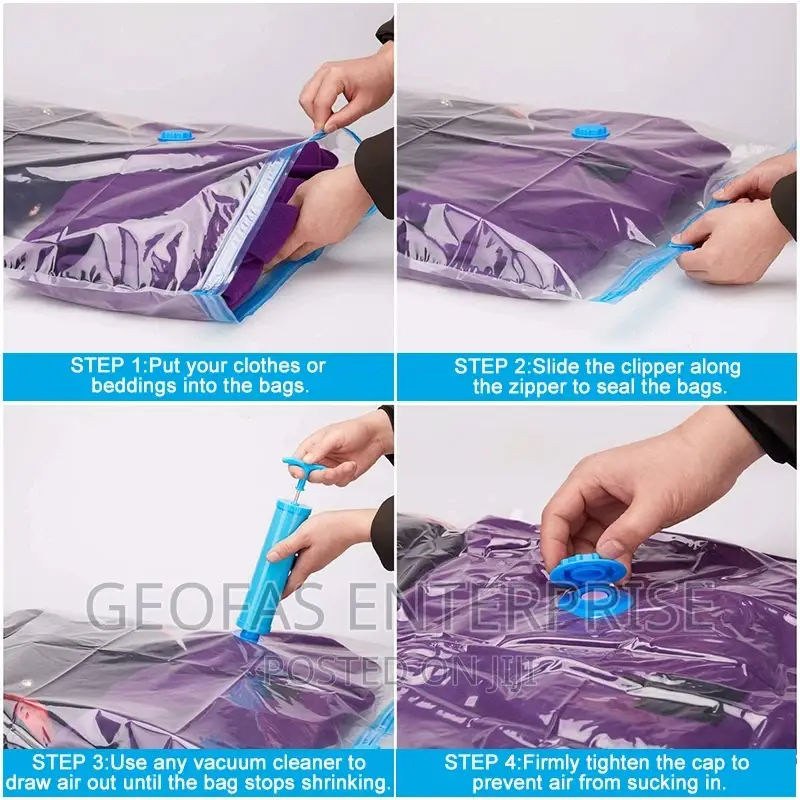 Vacuum Storage Bags (3 Pack Medium,Large,Jumbo)