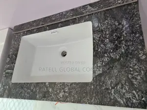 Marble Top Cabinet Basin With Shelf Led Sensor Mirror