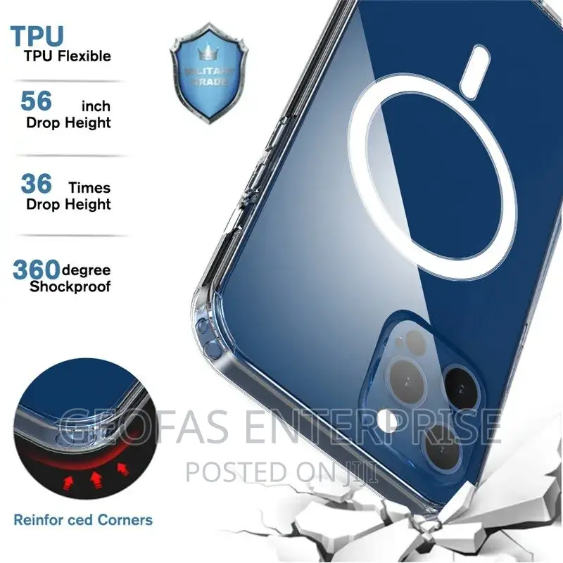 iPhone 13 Pro,14 Pro Magsafe Protective Silicone Clear Case