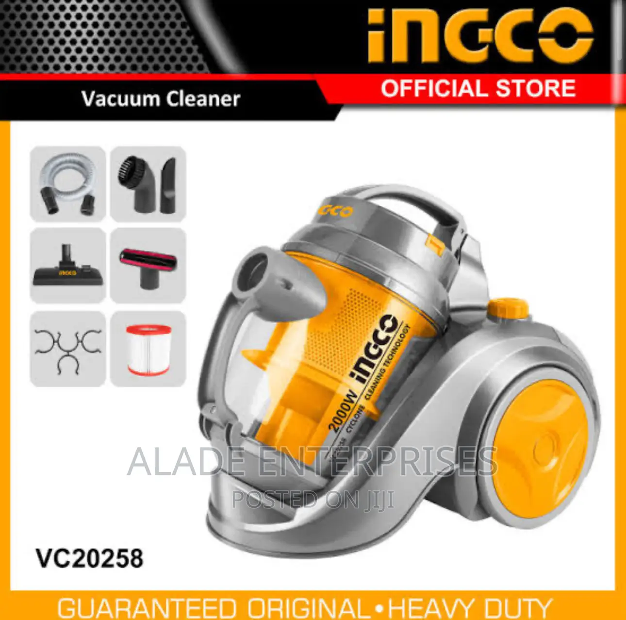 Ingco Vc20258 2000W Vacuum Cleaner 2.5L Ipt