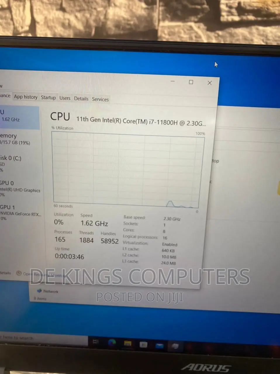 Laptop Gigabyte Aorus 16GB Intel Core i7 SSD 1T