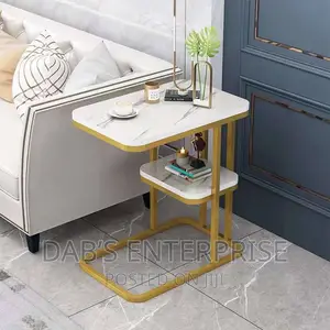 Small Marble Texture Side Table