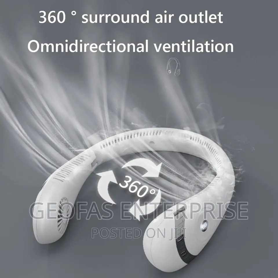 Rechargeable Display Portable Foldable Bladeless Neck Fan
