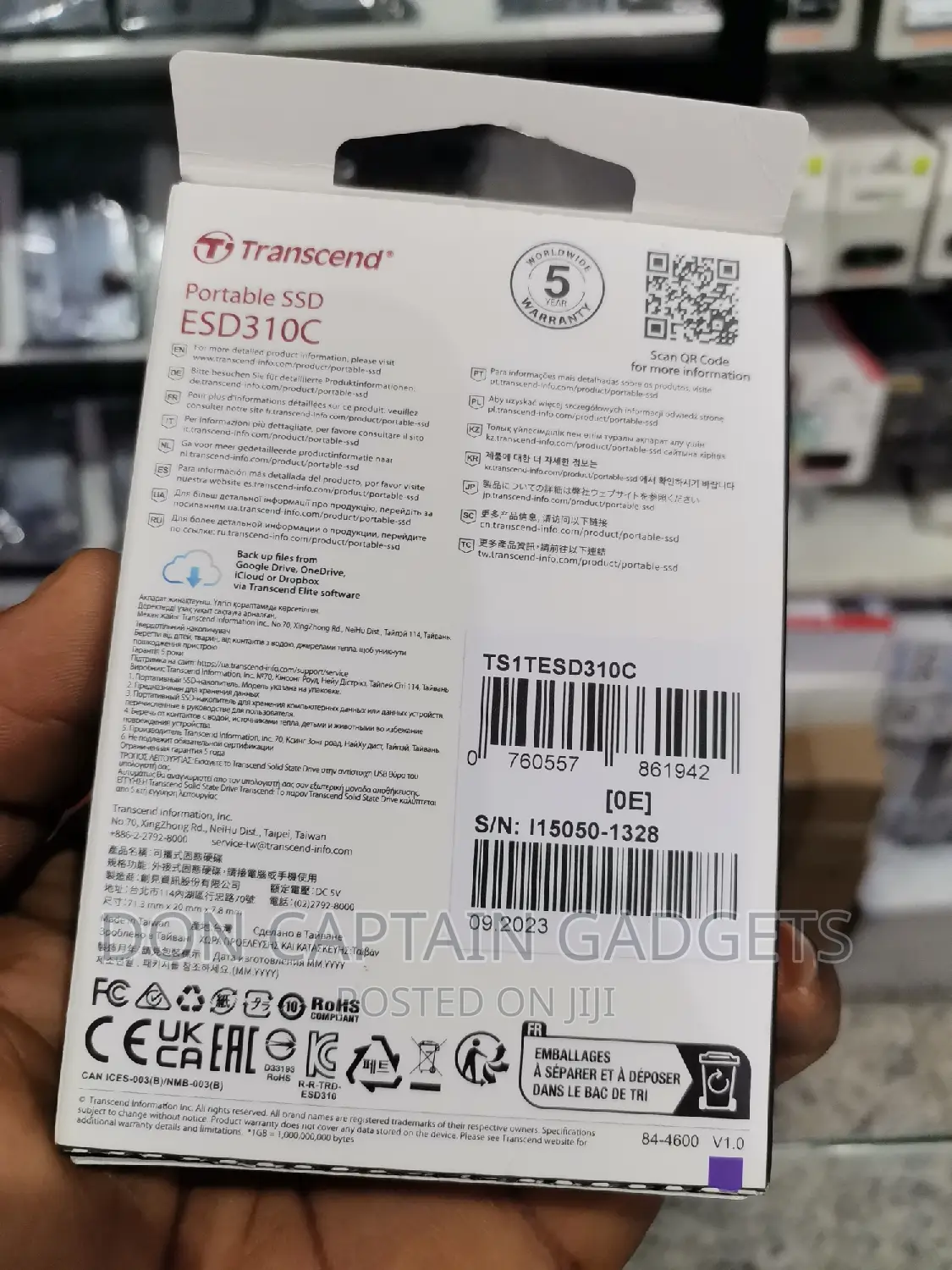 Transcend SSD 1TB Dual USB / Type-C SSD