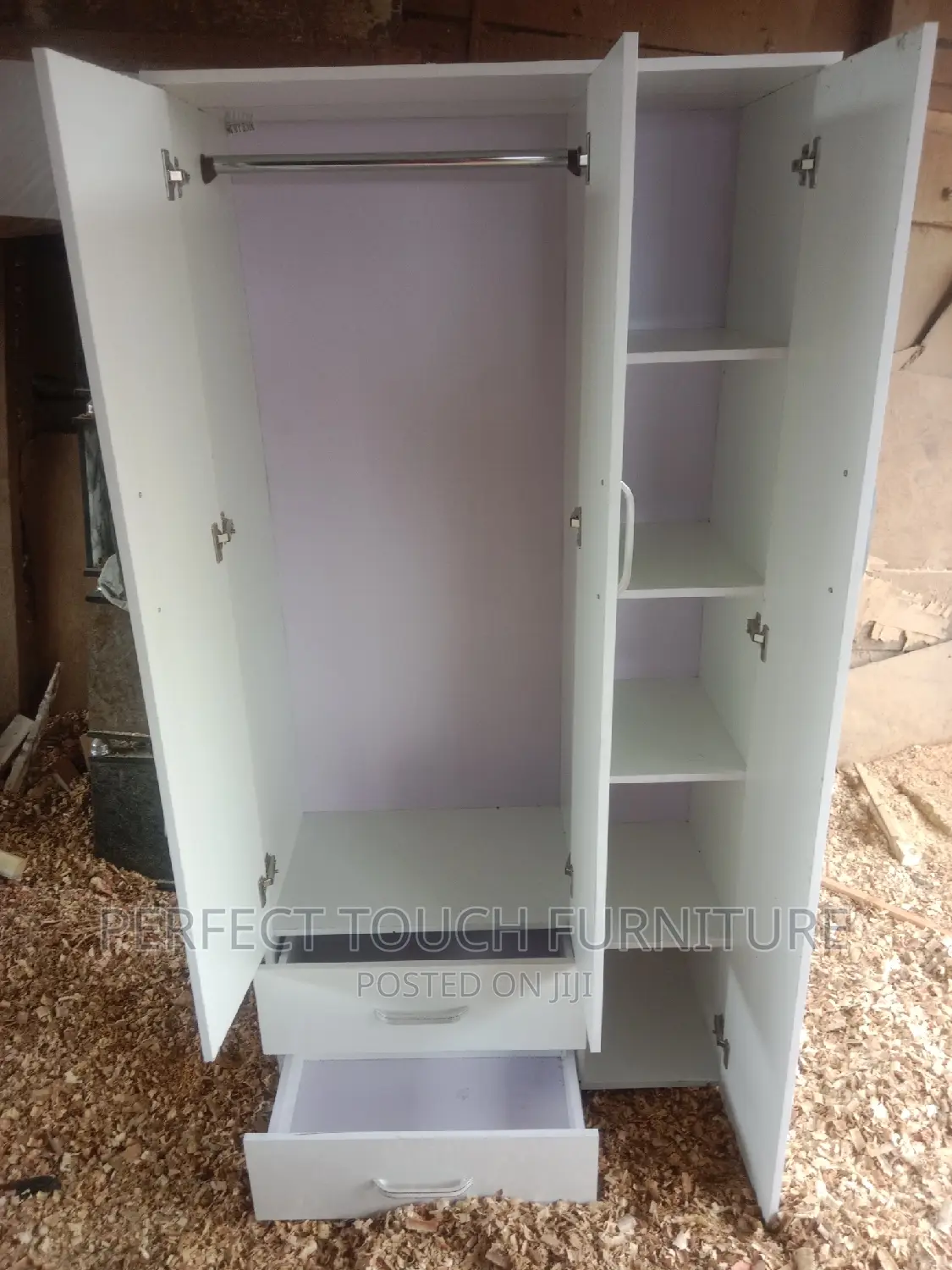 3ft by 6ft White Wardrobe