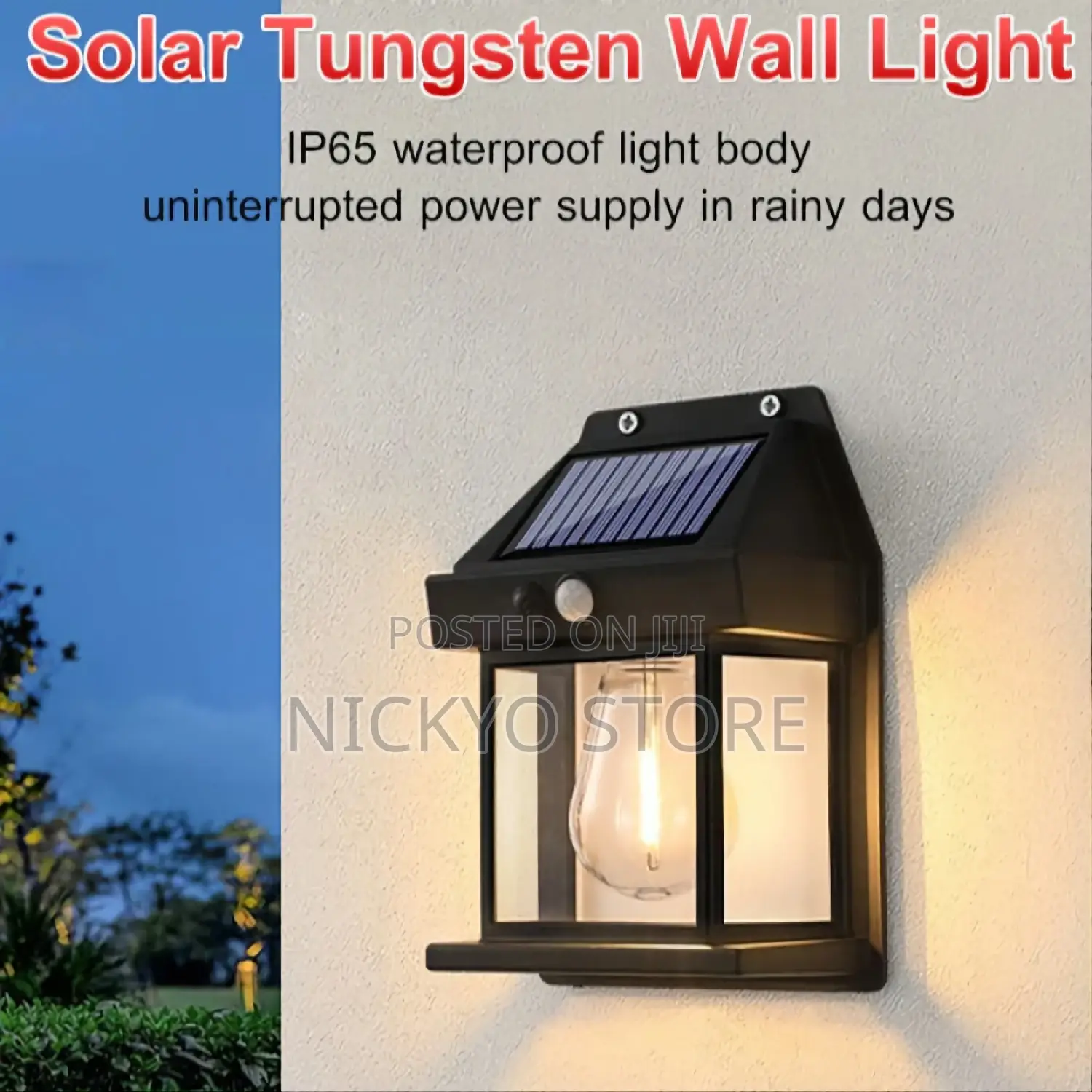 Wall Mounted Solar Light for Outside Motion Sensor