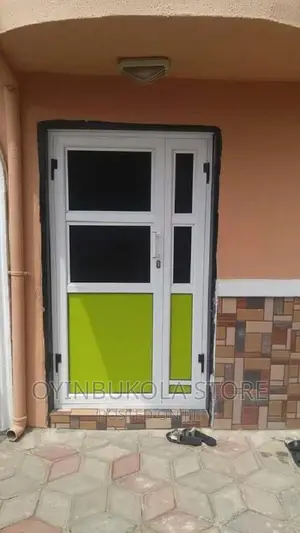Lemon and White Designer Aluminium Door