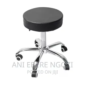 Leather Swivel Rolling Stool,Thick Padding
