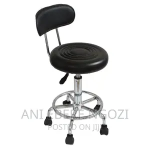 Leather Swivel Rolling Stool,Thick Padding