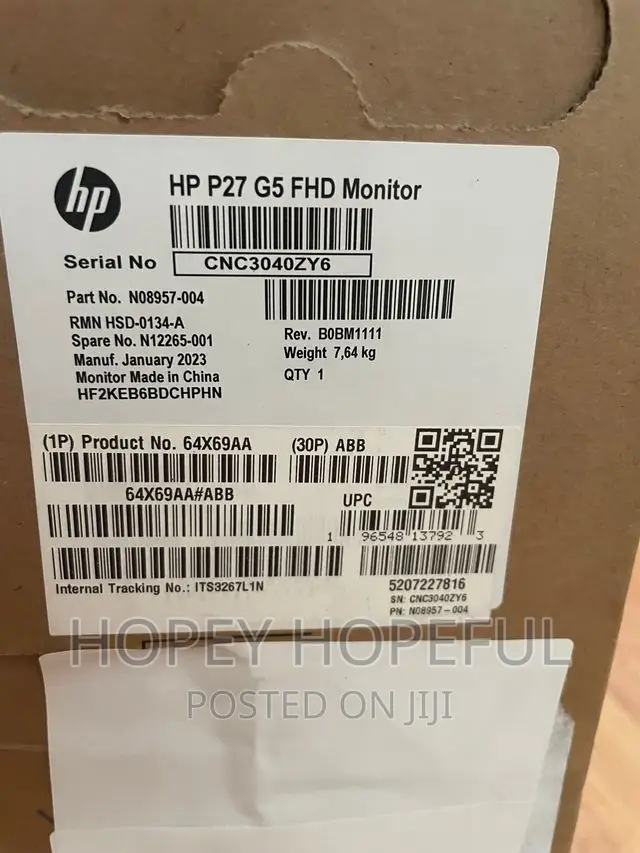 Hp P27 G5 27inches Monitor