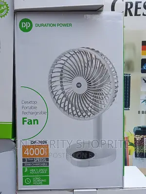 Dp Led Light Rechargeable Table Fan With Led Light - 4000mah