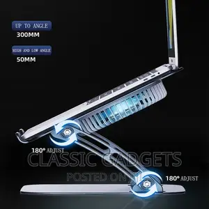 Foldable Laptop Tablet Stand With Cooling Fan